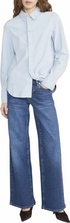 Frame Denim Low Rise Le Slim Palazzo Jeans In Femma