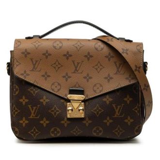 Louis Vuitton Pre-owned Reverse Pochette Metis - Dames - Pre-owned - Bruin - Maat: ONE Size Zijde