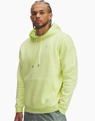 Under Armour Mens Icon Hooded Neck Long Sleeve Fleece Top - Yellow - Size: 40