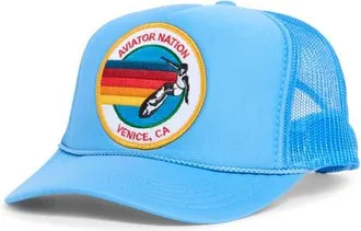 Aviator Nation Signature Trucker Hat in Light Blue at Nordstrom