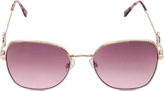 Dune London Zonnebril met verguld metalen montuur (Goud/Lichtroze)