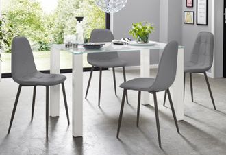 Inosign Essgruppe Set, 5 Stk. tlg. mit Glastisch, Breite 120 cm