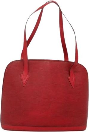 Louis Vuitton Pre-owned Lussac Handtas - Dames - Vintage Handtas - Rood - ONE Size - Leer - Vintage