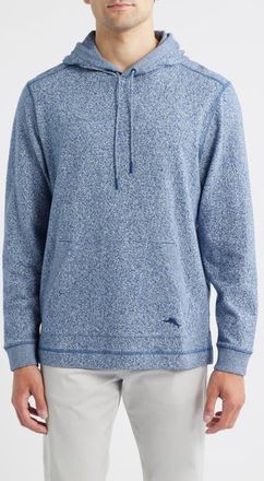 Tommy Bahama Sand Runner Heathered Cotton Pullover Hoodie in Deep Space Heather at Nordstrom, Size X-Large