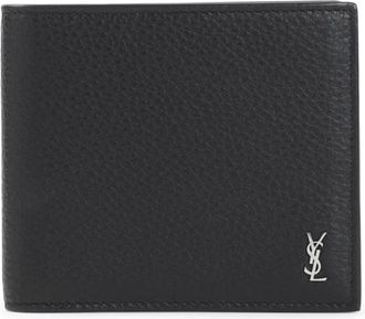 Saint Laurent Wallets & Cardholders, male, Black, Size: ONE SIZE Black Leather Wallet
