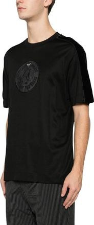Emporio Armani T-shirt met ronde hals - Heren - T-shirts - Zwart - S - Katoen - Tops
