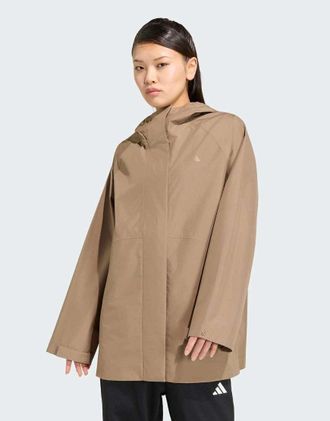 adidas Essentials - Parka impermeabile nero