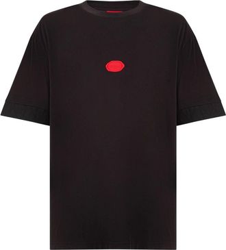 HUGO BOSS T-shirt met grafische print - Heren - T-shirts - Zwart - M - Katoen - Tops