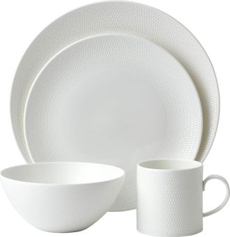 Wedgwood Gio Bone China 4-Piece Place Setting in White at Nordstrom