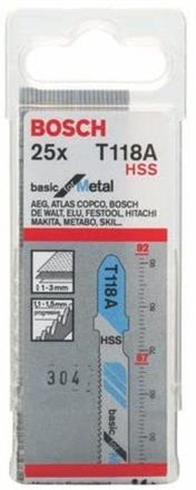 Bosch Hoja De Sierra De Calar T 118 A Basic For Metal