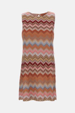 Missoni Multicolor Sleeveless Chevron Mini Dress