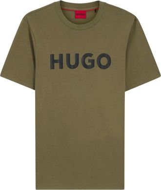 HUGO BOSS logo-print T-shirt - men - Cotton - S - Green