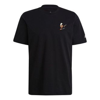 adidas Pogba Icon Emb Soccer/Football Sports Round Neck Short Sleeve Black HA5462