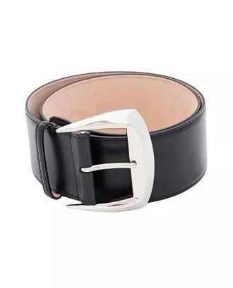 Alexander McQueen Alexander McQueen Gürtel - Leather Belt With Buckle - Gr. 80 - in Schwarz - für Damen