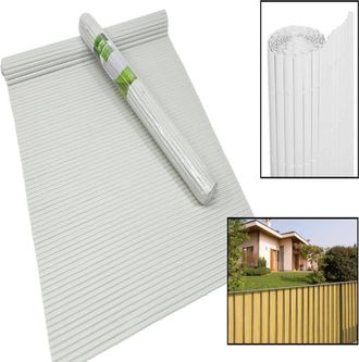 Trade Shop Trade Shop - Recinzione Giardino Frangivista Per Balcone Canniccio Pvc Bianco Esterno 1,5x3mt