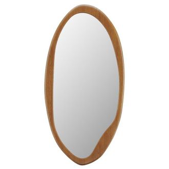 Vente-Unique Specchio ovale L. 50 x H. 100 cm in Legno di hevea Naturale - FUJIAN