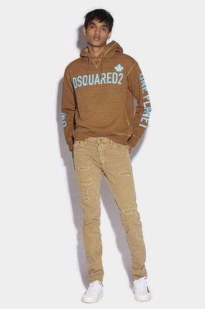 Dsquared2 MenS Beige Distressed Slim Trousers, Size 30
