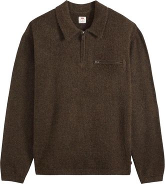 Levi's Boulder Collared Half Zip Hot Fudge