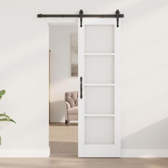 Berkfield Home Interior Door with Glass ORKDAL White 61x198, 5x4 cm