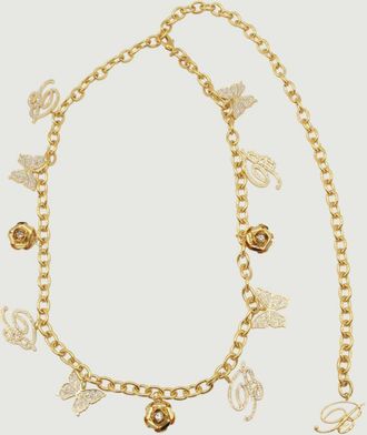Blumarine Cintura Blumarine in ottone con charms e strass incastonati