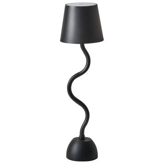 Beliani Beliani - L&aacute;mpara De Mesa Moderna De Hierro Aluminio Con Interruptor T&aacute;ctil Cable Usb De Carga Inal&aacute;mbrica Para Interior Y Exterior Negro Vouga