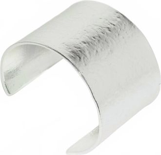 Karine Sultan Womens Crumpled Foil Cuff Bracelet In Silver