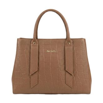 Pierre Cardin Gewatteerde Leren Handtas - Dames - Handtassen - Bruin - ONE Size - Leer - Tassen