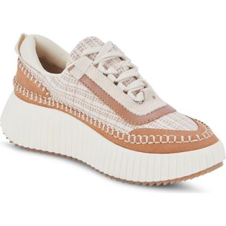 Dolce Vita Dolen Platform Sneaker in Brown Multi Woven at Nordstrom, Size 6.5