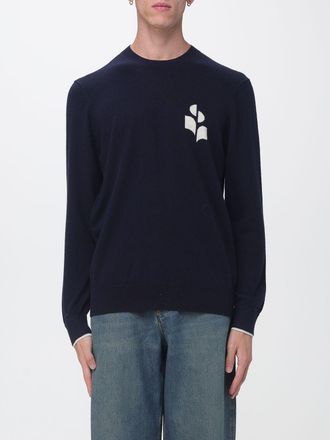 Isabel Marant Maglia girocollo in misto cotone e lana con logo jacquard