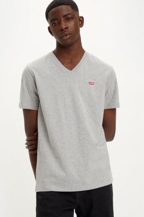 Levi's Camiseta de cuello de pico Original Housemark - Hombre - XL - Gris / Mid Tone Grey Heather