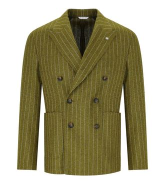 Manuel Ritz GIACCA DOPPIOPETTO GESSATA VERDE MANUEL RITZ