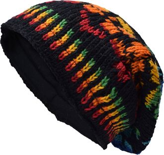 Gheri Woolen Fleece Lined Skullies Oversized Beanie Hats F