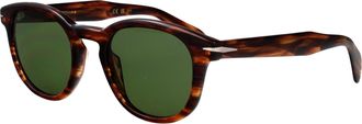 Eyewear by David Beckham Mens Sunglasses Brown Horn Acetate