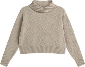 Roberto Ricci Design diamond-pattern turtleneck sweater - Neutrals