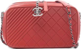 Chanel 2014-2015 Cocoboy gewatteerde cameratas met ketting - Rood