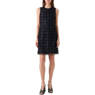 Akris Trapezoid Organza Sheath Dress in Black at Nordstrom, Size 10