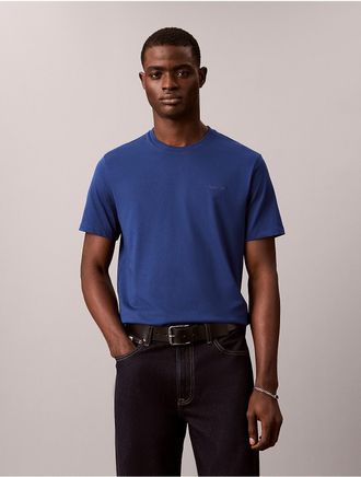 Calvin Klein Mens Liquid Touch Crewneck T-Shirt - Blue - 2XL