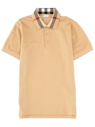 Burberry Polo Shirt With Check Collar