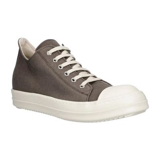 Rick Owens Low Sneaks - Heren - Schoenen - Bruin - Maat: 46 EU Katoen