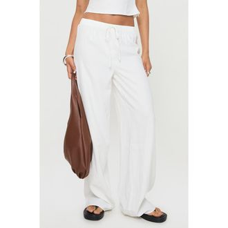 Princess Polly Paigey Camisole & Wide Leg Pants Set in White at Nordstrom, Size 12