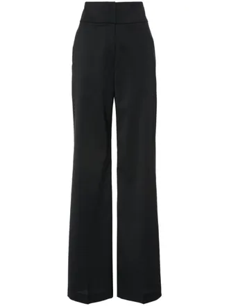 HUGO BOSS Pantaloni svasati a vita alta - Nero