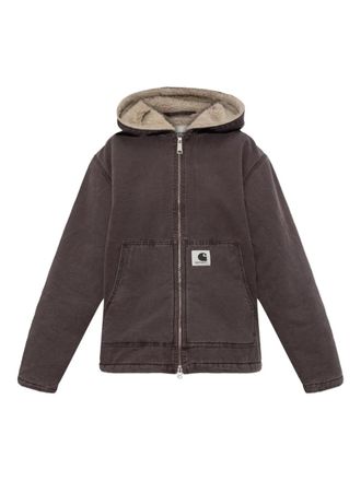 Carhartt Work in Progress zip-up hooded jacket - women - Cotton - M - Brown