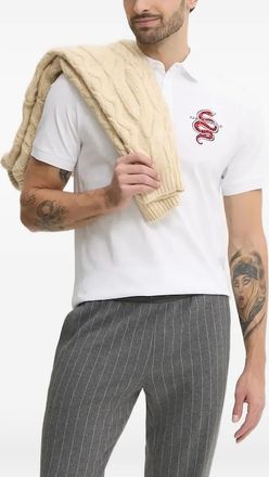 Karl Lagerfeld Polo con ricamo - Bianco