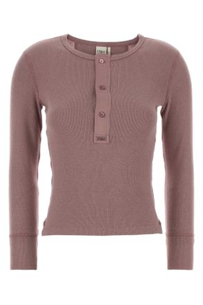 Chlo&eacute; Antiqued Pink Cotton T Shirt