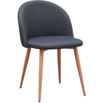 Regalos Miguel Sillas Comedor - Silla Vint Tela - Azul Oscuro