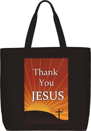 Generic Women Handbag Thank You Jesus Handbag Lightweight Fashion Shoulder Bags, For Daily, Holiday, Birthday, Gym, Christmas