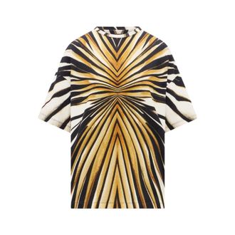 Roberto Cavalli Ray Of Gold Print T-Shirt - female - Roberto Cavalli - T-Shirts - Yellow - S - Tops