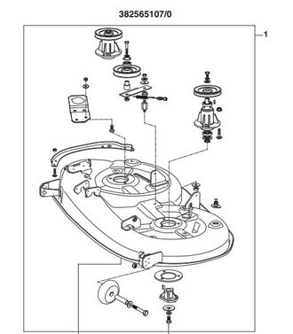 STIGA Sports Plataforma De Corte Ensamblada Para Tractor Cortac&eacute;sped Original Stiga Sd108 Sin Cuchillas
