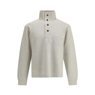 Tom Ford Sweatshirts, male, Beige, Size: M Cotton Crewneck Sweatshirt