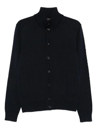 Zanone High Neck Slim Fit Cardigan
